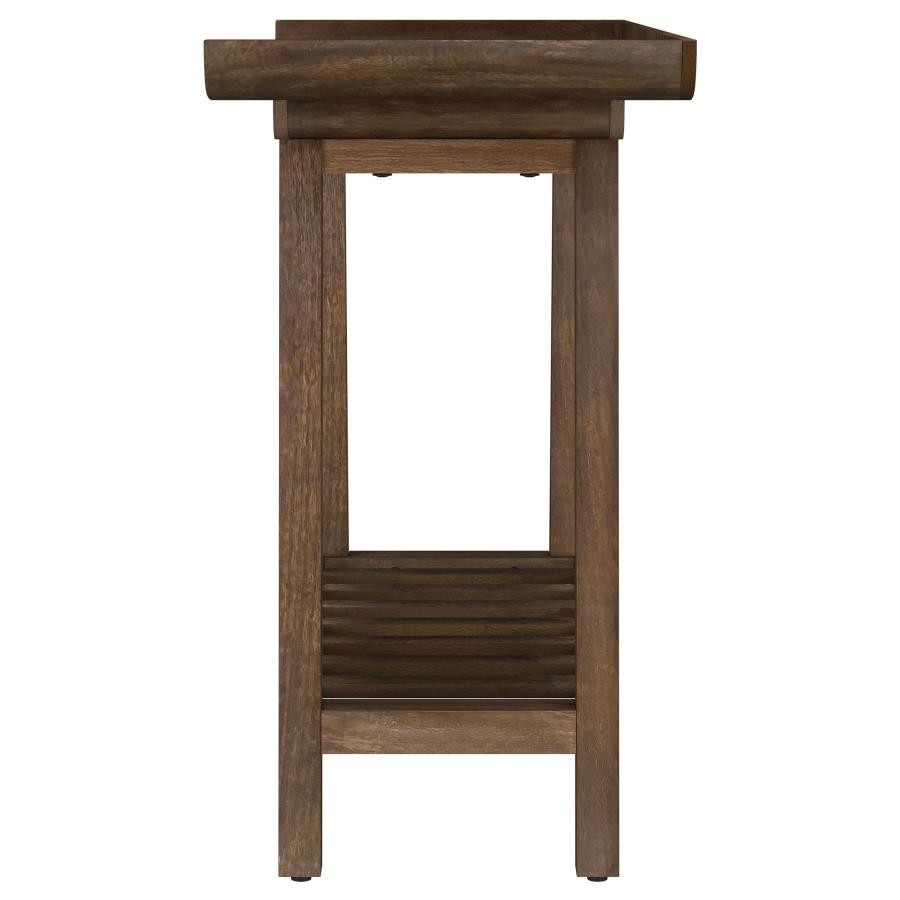 Ornelas 46-inch Console Table with Slatted Shelf Mango Brown - 950415