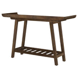 Ornelas 46-inch Console Table with Slatted Shelf Mango Brown - 950415