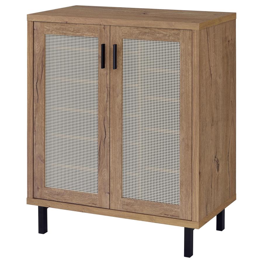 Teller 2-door Shoe Storage Cabinet Natural Oak - 950421