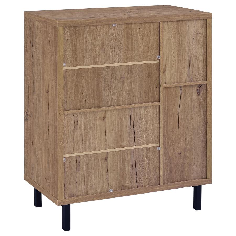 Teller 2-door Shoe Storage Cabinet Natural Oak - 950421