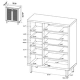 Teller 2-door Shoe Storage Cabinet Natural Oak - 950421