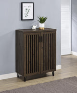 Brixton 2-door Entryway Shoe Storage Cabinets Smoked Oak - 950423