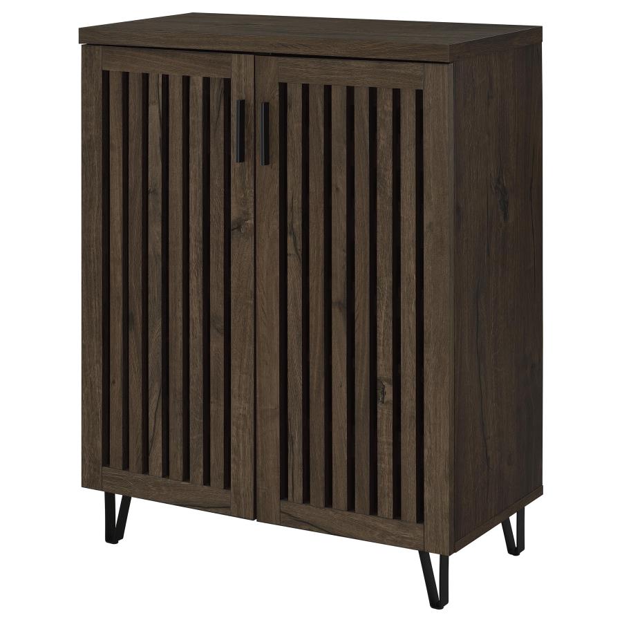 Brixton 2-door Entryway Shoe Storage Cabinets Smoked Oak - 950423