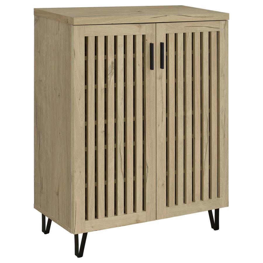 Brixton 2-door Entryway Shoe Storage Cabinets White Oak - 950424