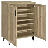 Brixton 2-door Entryway Shoe Storage Cabinets White Oak - 950424