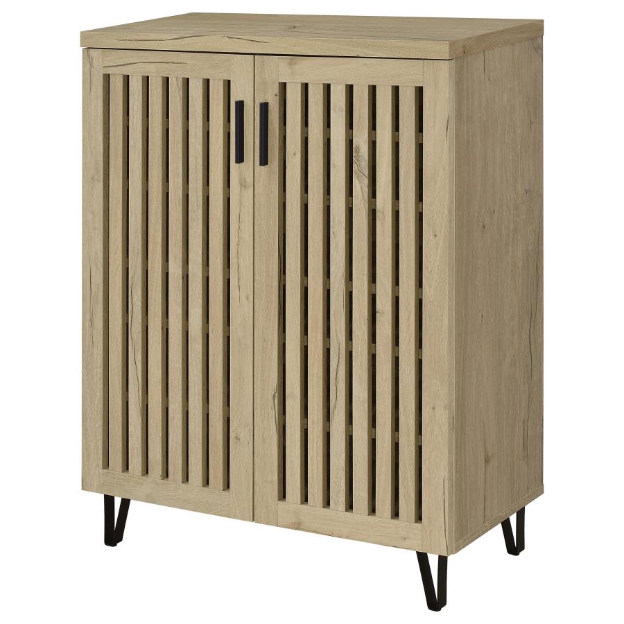 Brixton 2-door Entryway Shoe Storage Cabinets White Oak - 950424