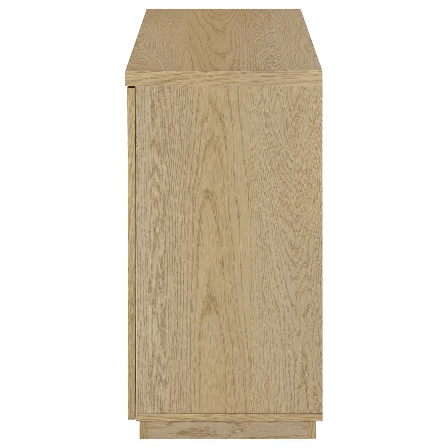 Tilbury 2-door Glass Front Accent Display Cabinet Light Oak - 950429