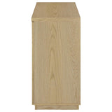 Tilbury 2-door Glass Front Accent Display Cabinet Light Oak - 950429