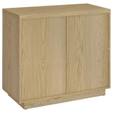 Tilbury 2-door Glass Front Accent Display Cabinet Light Oak - 950429