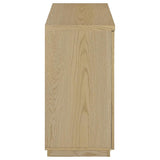 Tilbury 2-door Glass Front Accent Display Cabinet Light Oak - 950429