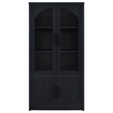 Riva 4-door Tall Accent Display Cabinet LED Lighting Black - 950432