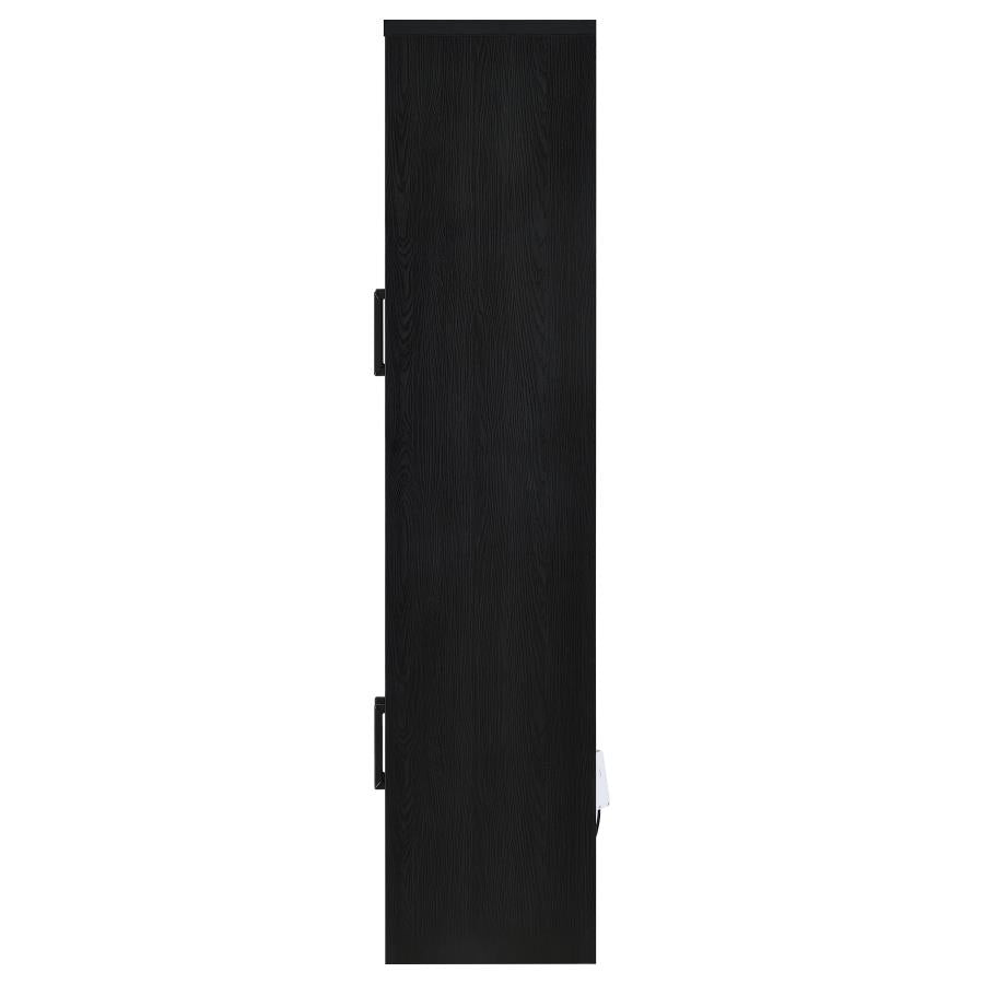 Riva 4-door Tall Accent Display Cabinet LED Lighting Black - 950432