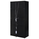 Riva 4-door Tall Accent Display Cabinet LED Lighting Black - 950432