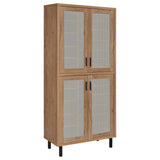 Teller 80-inch 4-door Tall Shoe Storage Cabinet Natural Oak - 950440