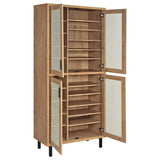 Teller 80-inch 4-door Tall Shoe Storage Cabinet Natural Oak - 950440
