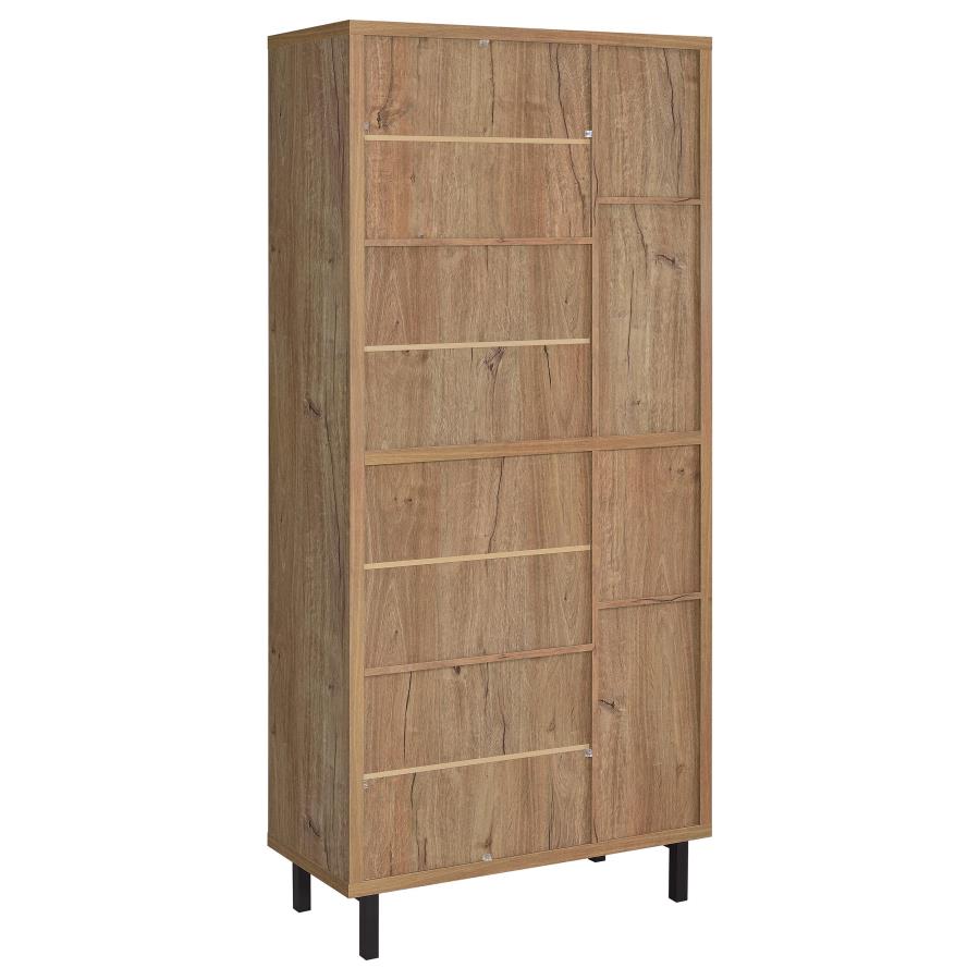 Teller 80-inch 4-door Tall Shoe Storage Cabinet Natural Oak - 950440