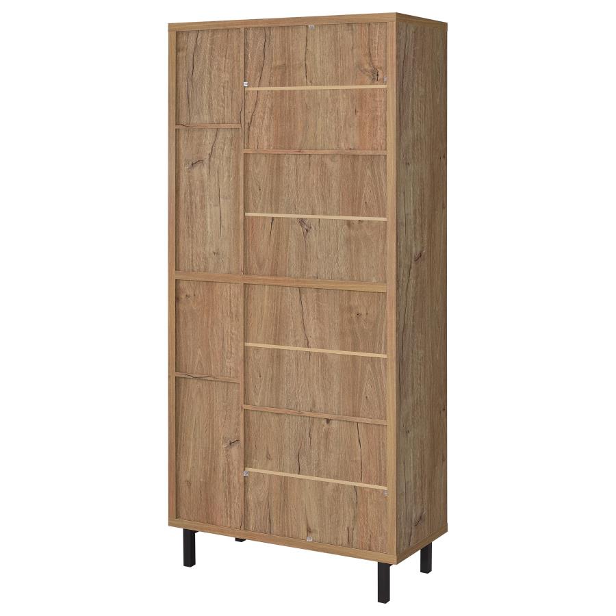 Teller 80-inch 4-door Tall Shoe Storage Cabinet Natural Oak - 950440