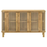 Ervine 3-Door Rope Panel Sideboard Accent Storage Cabinet Natural - 950460