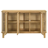 Ervine 3-Door Rope Panel Sideboard Accent Storage Cabinet Natural - 950460
