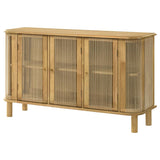 Ervine 3-Door Rope Panel Sideboard Accent Storage Cabinet Natural - 950460