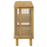 Ervine 3-Door Rope Panel Sideboard Accent Storage Cabinet Natural - 950460