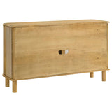 Ervine 3-Door Rope Panel Sideboard Accent Storage Cabinet Natural - 950460