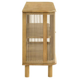 Ervine 3-Door Rope Panel Sideboard Accent Storage Cabinet Natural - 950460