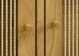 Ervine 3-Door Rope Panel Sideboard Accent Storage Cabinet Natural - 950460