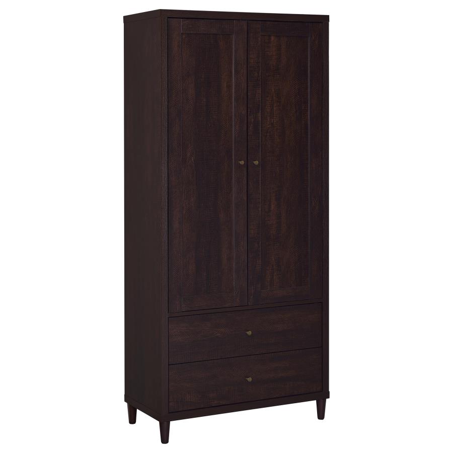 Wadeline 2-door Tall Accent Storage Cabinet Rustic Tobacco - 950724