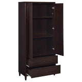 Wadeline 2-door Tall Accent Storage Cabinet Rustic Tobacco - 950724