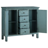 Rue 4-drawer Wood Trellis Accent Storage Cabinet Blue - 950736