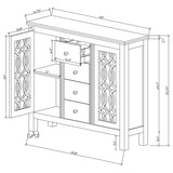 Rue 4-drawer Wood Trellis Accent Storage Cabinet Blue - 950736