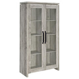 Alejo 2-door Engineered Wood Tall Cabinet Grey Driftwood - 950783