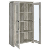 Alejo 2-door Engineered Wood Tall Cabinet Grey Driftwood - 950783