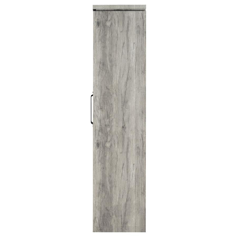 Alejo 2-door Engineered Wood Tall Cabinet Grey Driftwood - 950783