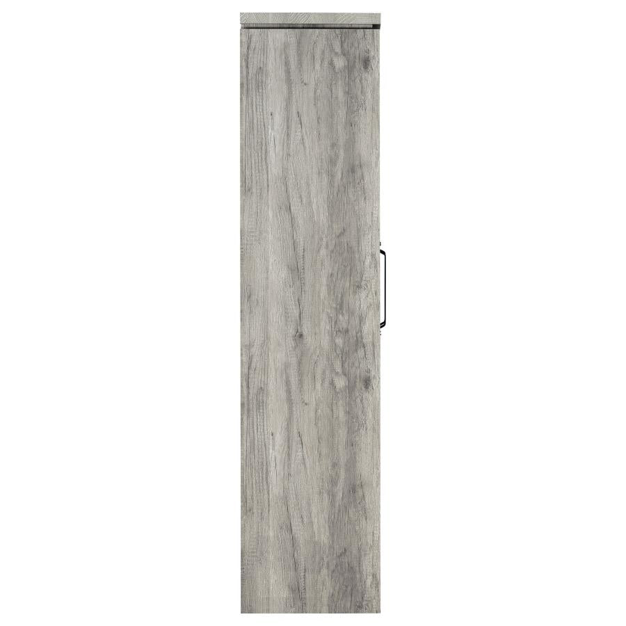 Alejo 2-door Engineered Wood Tall Cabinet Grey Driftwood - 950783