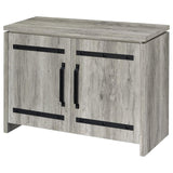 Enoch 2-door Engineered Wood Accent Cabinet Grey Driftwood - 950785