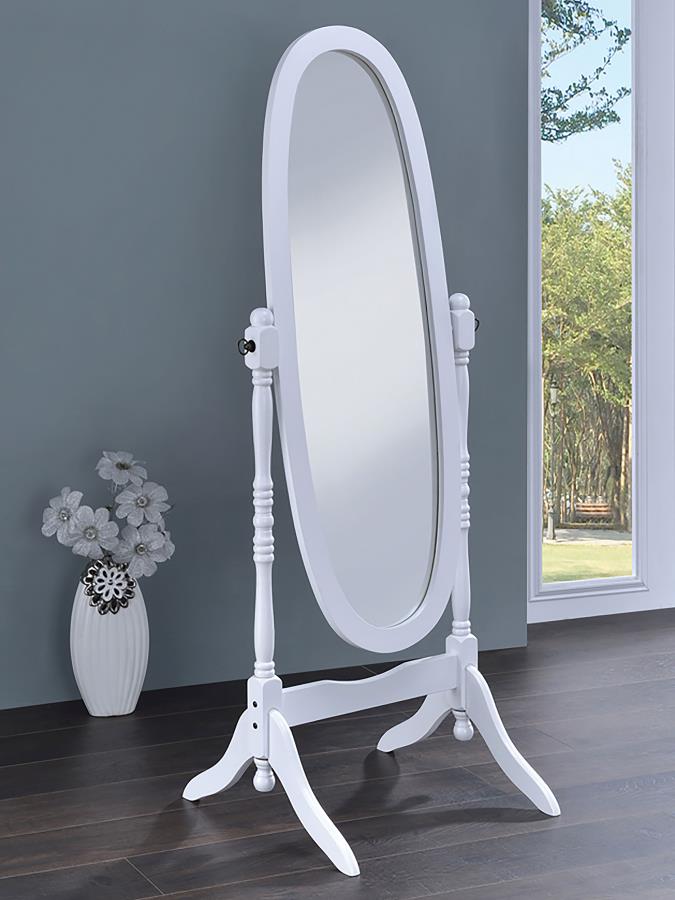 Foyet Wood Adjustable Full Length Cheval Mirror White - 950802