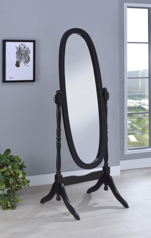 Foyet Wood Adjustable Full Length Cheval Mirror Black - 950803