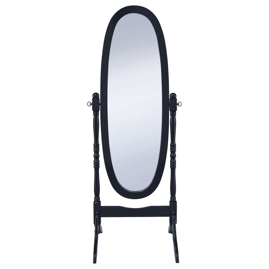 Foyet Wood Adjustable Full Length Cheval Mirror Black - 950803