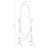 Foyet Wood Adjustable Full Length Cheval Mirror Black - 950803