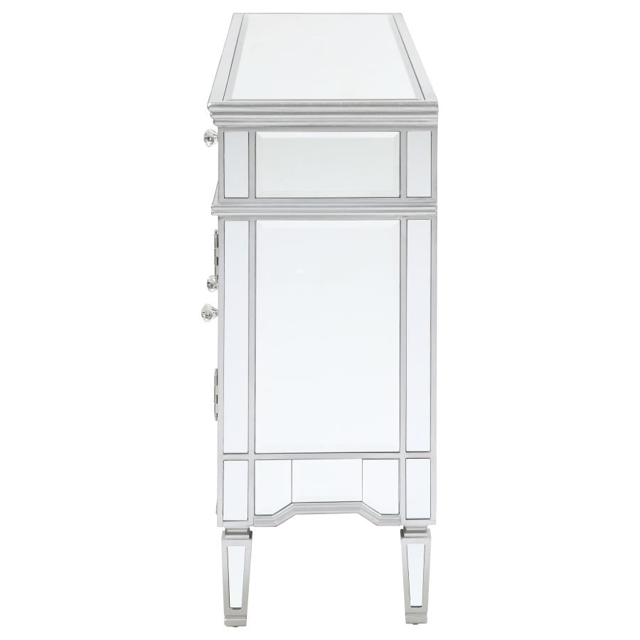 Duchess 5-drawer Mirrored Storage Accent Cabinet Silver - 950849