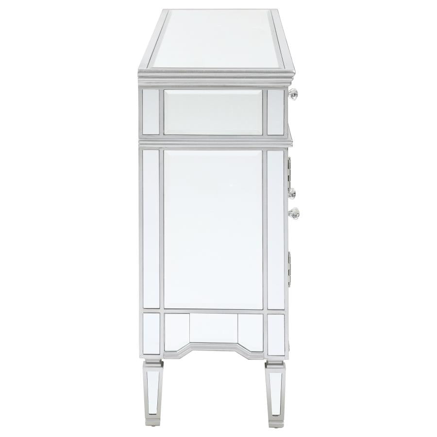 Duchess 5-drawer Mirrored Storage Accent Cabinet Silver - 950849