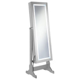 Moore Cheval Mirror with Jewelry Storage Silver - 951017