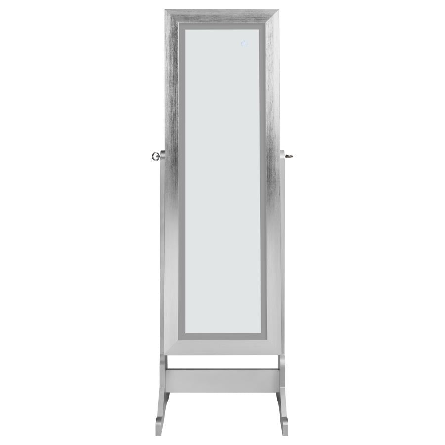Moore Cheval Mirror with Jewelry Storage Silver - 951017