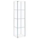 Bellatrix 4-shelf Clear Glass Curio Cabinet White - 951072