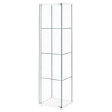 Bellatrix 4-shelf Clear Glass Curio Cabinet White - 951072