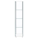 Bellatrix 4-shelf Clear Glass Curio Cabinet White - 951072