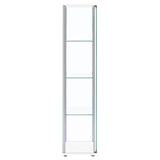 Bellatrix 4-shelf Clear Glass Curio Cabinet White - 951072