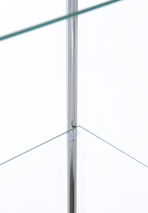 Bellatrix 4-shelf Clear Glass Curio Cabinet White - 951072